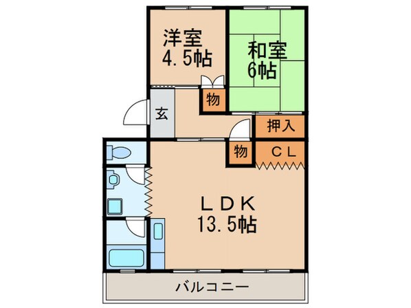 コーポヨコヰの物件間取画像